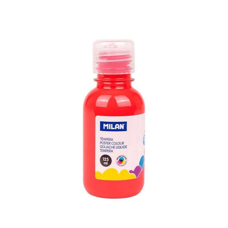 Bottiglia Tempera Milano 125ml - Tappo Dispenser - Asciugatura Rapida - Miscelabile - Colore Rosso 3pz 3pz Bottiglia Tempera Milano 125ml - Tappo Dispenser - Asciugatura Rapida - Miscelabile - Colore Rosso 3pz 3pz