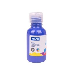 Bottiglia Tempera Milano 125ml - Tappo Dispenser - Asciugatura Rapida - Miscelabile - Colore Blu Navy 3pz 3pz