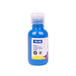 Bottiglia Tempera Milano 125ml - Tappo Dispenser - Asciugatura Rapida - Miscelabile - Colore Blu 3pz 3pz