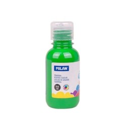 Bottiglia Tempera Milano 125ml - Tappo Dispenser - Asciugatura Rapida - Miscelabile - Colore Verde Chiaro 3pz 3pz
