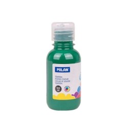 Bottiglia Tempera Milano 125ml - Tappo Dispenser - Asciugatura Rapida - Miscelabile - Colore Verde Scuro 3pz 3pz