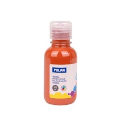 Bottiglia Tempera Milano 125ml - Tappo Dispenser - Asciugatura Rapida - Miscelabile - Colore Marrone 3pz 3pz