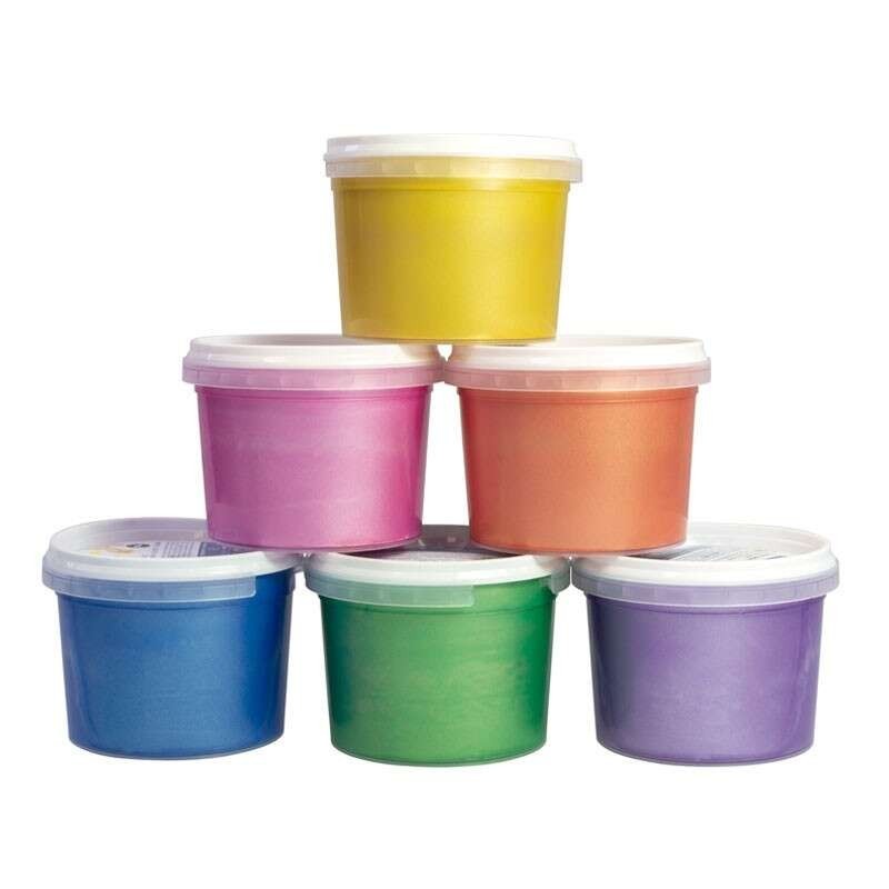 Milan Confezione da 6 flaconi di pittura a dita - 100 ml - Facile applicazione - Miscelabile - Colori metallizzati assortiti Milan Confezione da 6 flaconi di pittura a dita - 100 ml - Facile applicazione - Miscelabile - Colori metallizzati assortiti