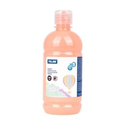 Bottiglia Tempera Milano 500ml - Tappo Dispenser - Asciugatura Rapida - Miscelabile - Colore Rosa Pallido Pastello