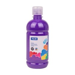 Bottiglia Tempera Milano 500ml - Tappo Dispenser - Asciugatura Rapida - Miscelabile - Colore Viola