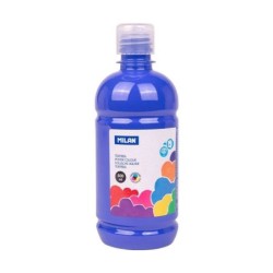 Bottiglia Tempera Milano 500ml - Tappo Dispenser - Asciugatura Rapida - Miscelabile - Colore Blu Navy