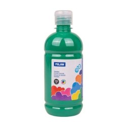 Bottiglia Tempera Milano 500ml - Tappo Dispenser - Asciugatura Rapida - Miscelabile - Colore Verde Scuro