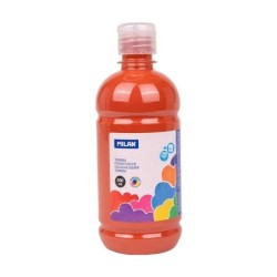 Bottiglia Tempera Milano 500ml - Tappo Dispenser - Asciugatura Rapida - Miscelabile - Colore Marrone