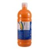 Bottiglia Tempera Milano 1000ml - Tappo Dispenser - Asciugatura Rapida - Miscelabile - Colore Arancio