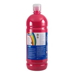 Bottiglia Tempera Milano 1000ml - Tappo Dispenser - Asciugatura Rapida - Miscelabile - Colore Magenta