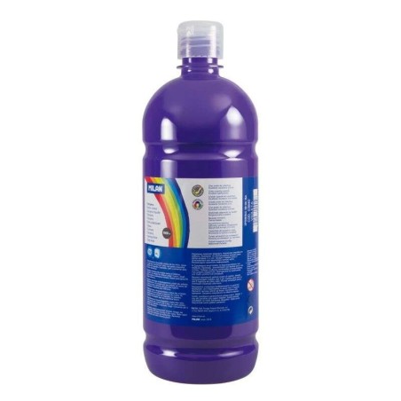 Bottiglia Tempera Milano 1000ml - Tappo Dispenser - Asciugatura Rapida - Miscelabile - Colore Viola