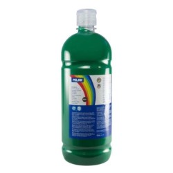 Bottiglia Tempera Milano 1000ml - Tappo Dispenser - Asciugatura Rapida - Miscelabile - Colore Verde Scuro