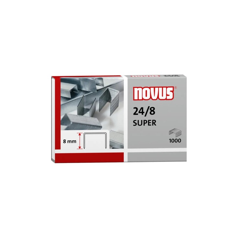 Novus 24/8 Super Caja de 1000 Grapas 24/8 Galvanizadas Novus 24/8 Super Caja de 1000 Grapas 24/8 Galvanizadas