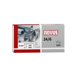 Novus 24/6 Din Scatola da 1000 Graffe Zincate 24/6