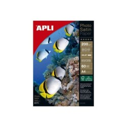 Apli Papel Fotografico Photosatin A4 200g 60 Hojas