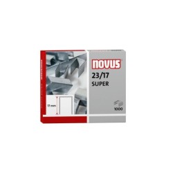 Novus 23/17 Super Scatola da 1000 Graffe Zincate 23/17 per Cucitrici Spesse
