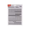 Apli Letras de Palo Mayusculas Adhesivas - Altura 10mm - Color Negro - Pack de 2 Hojas con 486 Letras