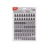 Apli Letras de Palo Mayusculas Adhesivas - Altura 20mm - Color Negro - Pack de 4 Hojas (301 Letras)