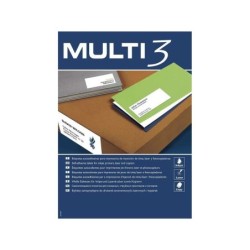Multi3 Pack de 2700 Etiquetas Blancas Tamaño 70x30mm - 100 Hojas x 27 Etiquetas - Aptas para Imprimir