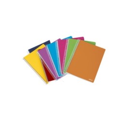 Ancor Classic Stripes Quaderno a spirale formato Folio con righe orizzontali - 80 fogli da 90 gr - Copertina in plastica - Color