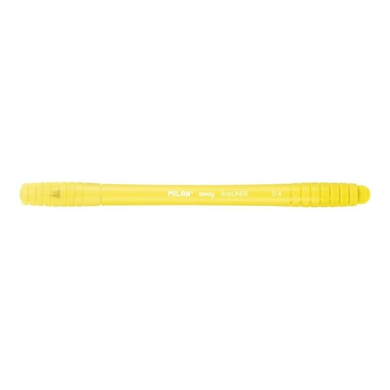 Milan Sway Fineliner Rotulador - Punta Fina 0.4mm - Ergonomico - Tinta al Agua - Color Amarillo Milan Sway Fineliner Rotulador - Punta Fina 0.4mm - Ergonomico - Tinta al Agua - Color Amarillo