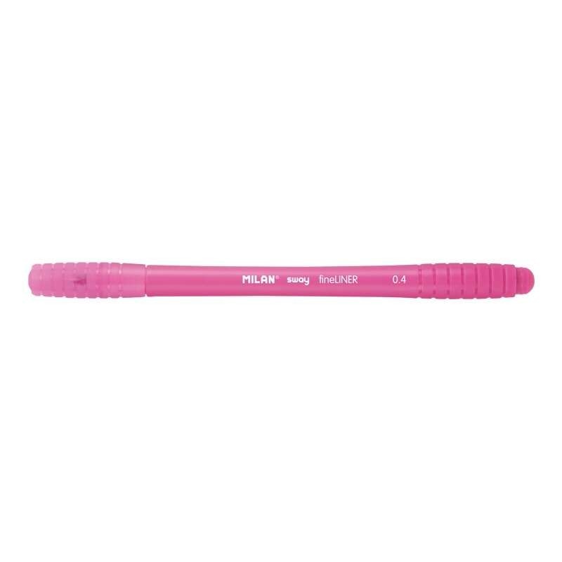 Milan Sway Fineliner Rotulador - Punta Fina 0.4mm - Ergonomico - Tinta al Agua - Color Rosa