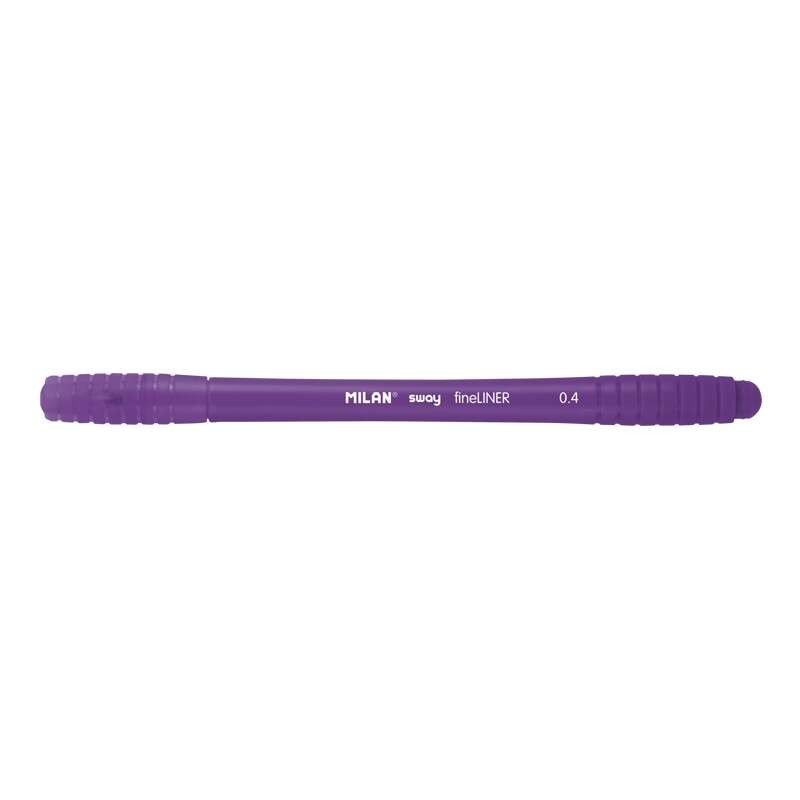 Pennarello Fineliner Milan Sway - Punta Fine 0,4 mm - ergonomico - inchiostro ad acqua - colore viola 16pz 16pz Pennarello Fineliner Milan Sway - Punta Fine 0,4 mm - ergonomico - inchiostro ad acqua - colore viola 16pz 16pz