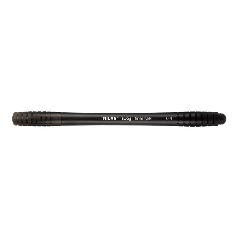 Milan Sway Fineliner Rotulador - Punta Fina 0.4mm - Ergonomico - Tinta al Agua - Color Negro Milan Sway Fineliner Rotulador - Punta Fina 0.4mm - Ergonomico - Tinta al Agua - Color Negro