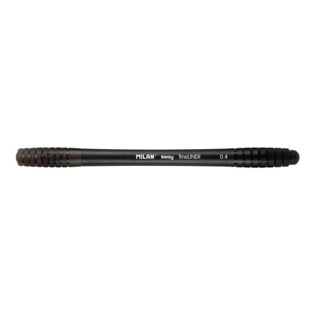 Milan Sway Fineliner Rotulador - Punta Fina 0.4mm - Ergonomico - Tinta al Agua - Color Negro