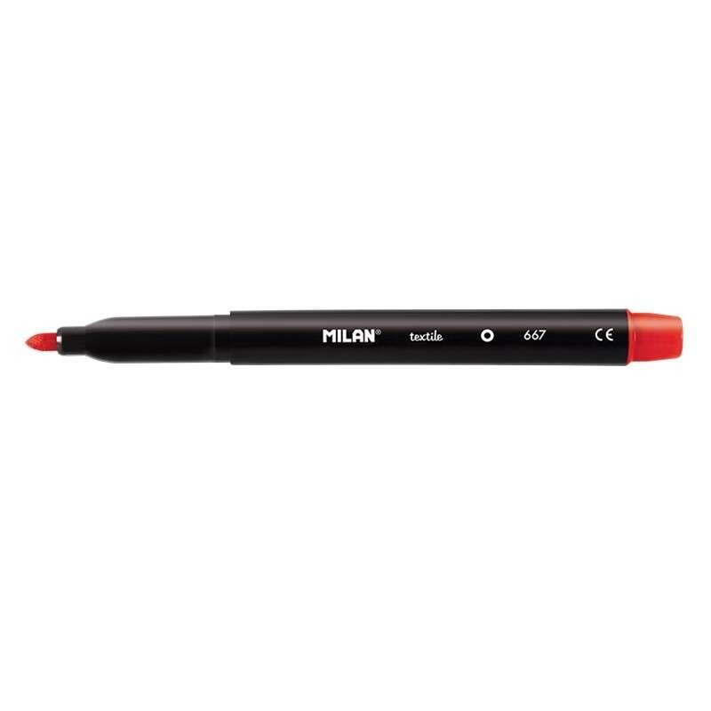 Milan Pack de 6 Rotuladores para Tejido - Punta Redonda de 4mm - Colores Surtidos Milan Pack de 6 Rotuladores para Tejido - Punta Redonda de 4mm - Colores Surtidos
