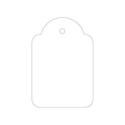 Etichette pendenti bianche Apli 36 x 53 mm 100 unità.