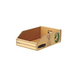 Vassoio in cartone Fellowes Bankers Box Earth 200 mm - Assemblaggio manuale - Certificazione FSC in cartone riciclato - Colore m