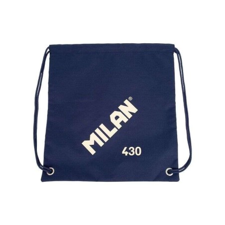 Borsa/Zaino grande con tracolla Milan Serie 1918 - Tessuto 'ripstop' leggero e resistente - Misure 34x42x0,7 cm - Colore Blu Scu