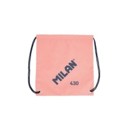 Borsa/Zaino grande con tracolla Milan Serie 1918 - Tessuto 'ripstop' leggero e resistente - Misure 34x42x0,7 cm - Colore Rosa