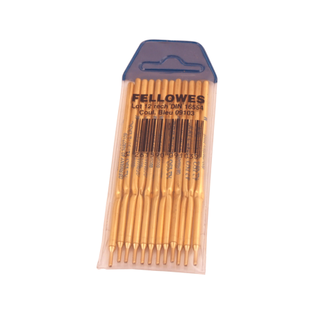 Fellowes Pack de 12 Unidades Recambios para Boligrafo con Peana - Color Azul