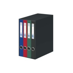 Dohe Oficolor Modulo da 4 Cartelle Portadocumenti con Rado - Dorso Stretto - Formato Folio - Cartoncino a Righe - Colori Assorti