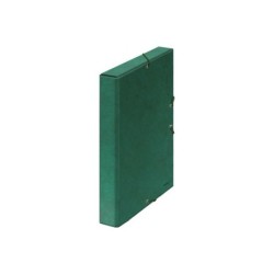 Dohe Project Box Lomo 3cm - Cartoncino Foderato con Carta Stampata e Laminata - Chiusura con Elastici - Colore Verde