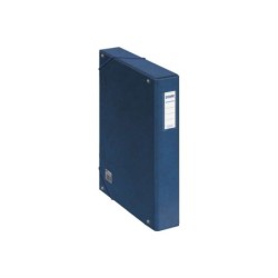 Dohe Project Box Lomo 5cm - Cartoncino Foderato con Carta Stampata e Laminata - Chiusura con Elastici - Colore Blu