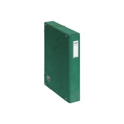 Dohe Caja para Proyectos Lomo 5cm - Carton Forrado con Papel Impreso y Plastificado - Cierre con Gomas - Color Verde