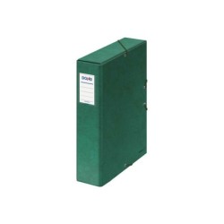 Dohe Caja para Proyectos Lomo 7cm - Carton Forrado con Papel Impreso y Plastificado - Cierre con Gomas - Color Verde