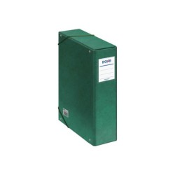 Dohe Caja para Proyectos Lomo 9cm - Carton Forrado con Papel Impreso y Plastificado - Cierre con Gomas - Color Verde