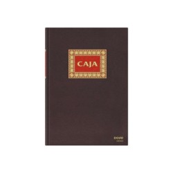 Scatola per libri contabili Dohe - Folio naturale - Rilegatura in tela - 100 fogli di carta offset da 100 gr
