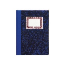 Dohe Cuaderno Cartone Rayado Horizontal - Folio Natural - Lomera de Tela - 100 Hojas Offset de 70gr