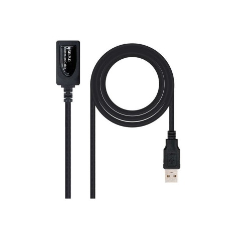 Nanocable Cable Prolongador con Amplificador USB-A 2.0 Macho a USB-A Hembra 15m