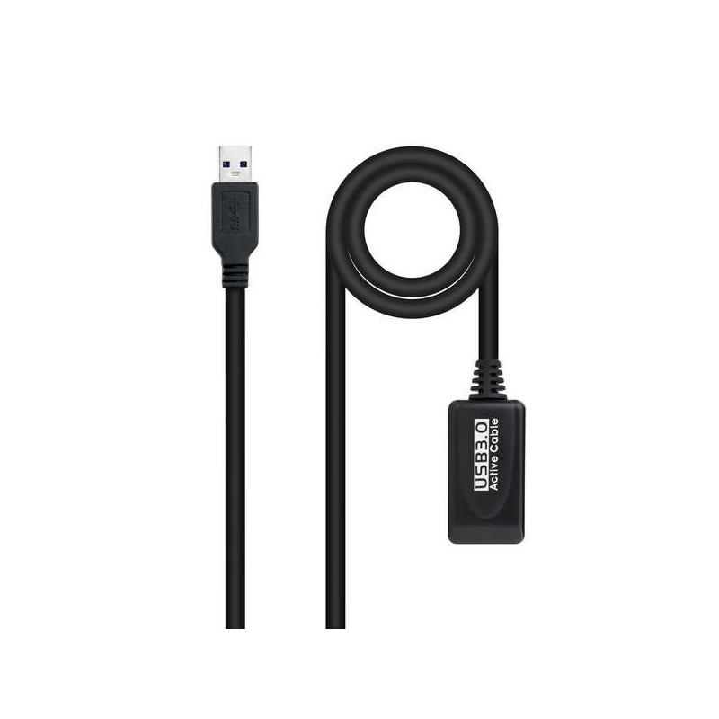 Nanocable Cable Prolongador con Amplificador USB-A 3.0 Macho a USB-A Hembra 10m Nanocable Cable Prolongador con Amplificador USB-A 3.0 Macho a USB-A Hembra 10m