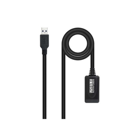 Nanocable Cable Prolongador con Amplificador USB-A 3.0 Macho a USB-A Hembra 10m
