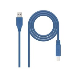 Nanocable Cable de Impresora USB-A 3.0 Macho a USB-B Macho 2m - Color Azul