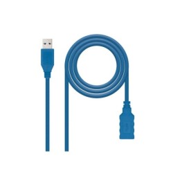 Cavo Nanocable USB-A 3.0 maschio a USB-A femmina 1 m - colore blu