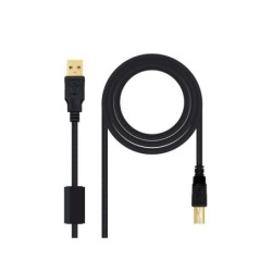 Cavo stampante nanocavo con ferrite da USB-B 2.0 maschio a USB-A maschio 5 m