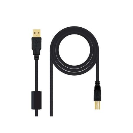 Cavo stampante nanocavo con ferrite da USB-B 2.0 maschio a USB-A maschio 5 m